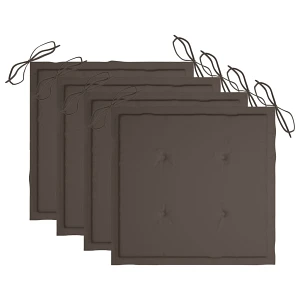 Poduszki na krzesła ogrodowe, 4 szt., kolor taupe, 50x50x4 cm Poduszki na krzesła ogrodowe, 4 szt., kolor taupe, 50x50x4 cm