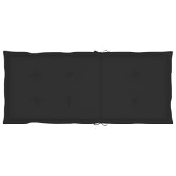 Poduszki na krzesła ogrodowe, 6 szt., czarne, 120x50x4 cm