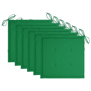 Poduszki na krzesła ogrodowe, 6 szt., zielone, 50x50x4 cm Poduszki na krzesła ogrodowe, 6 szt., zielone, 50x50x4 cm