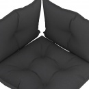 Poduszki na sofę z palet, 3 szt., czarne, tkanina