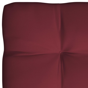 Poduszki na sofę z palet, 3 szt., winna czerwień, tkanina