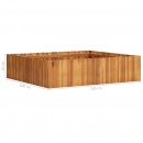 Podwyższona donica ogrodowa 100x100x25 cm, lite drewno akacjowe