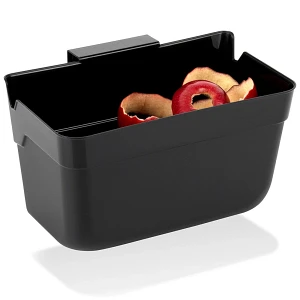 Pojemnik na obierki na drzwi czarny 2,5 l 22,5x15x13,5 cm Pojemnik na obierki na drzwi czarny 2,5 l 22,5x15x13,5 cm