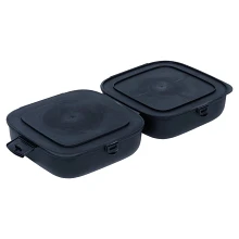 Pojemnik śniadaniowy lunchbox dzielony czarny 2x700 ml Pojemnik śniadaniowy lunchbox dzielony czarny 2x700 ml