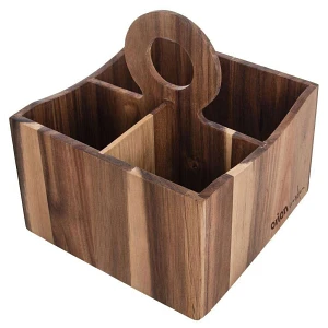 Pojemnik, stojak, koszyk na przybory kuchenne, sztućce, organizer, WOODEN