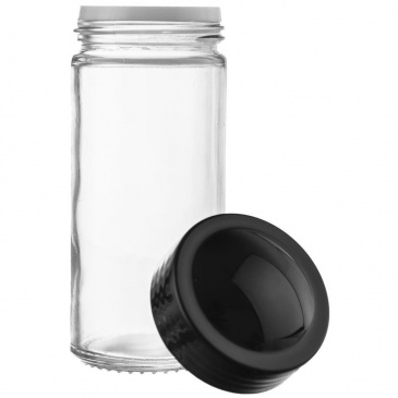 Pojemnik szklany na przyprawy z dozownikiem słoik słoiczek solniczka przyprawnik do przypraw