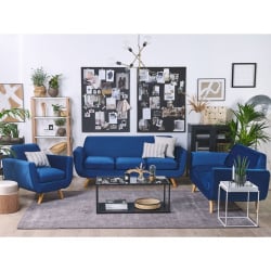 Pokrowiec na fotel bernes welur granatowy