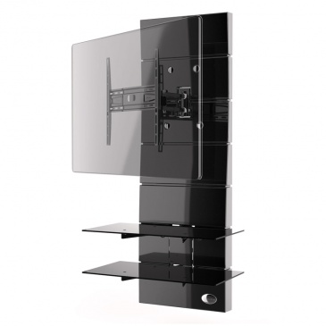 Półka pod TV z maskownicą Ghost Design 3000 z rotacją Meliconi czarna