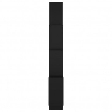 Półka ścienna w formie kostek, czarna, 90x15x119 cm, płyta