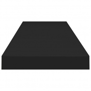 Półki ścienne, 4 szt., czarne, 90x23,5x3,8 cm, MDF
