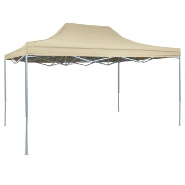 Profesjonalny, składany namiot imprezowy, 3x4 m, kremowy, stal