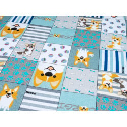 Prześcieradło Hevea Milusie 160x80 (Corgi Patchwork)