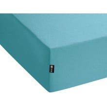 Prześcieradło z gumką hofuf bawełna 90x200 cm turkusowy