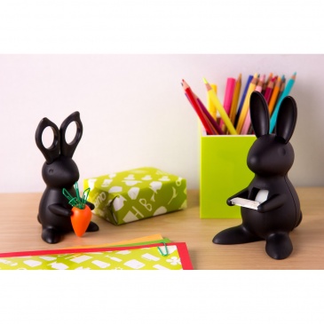 Przybornik biurowy królik Bunny czarny 10115-BK