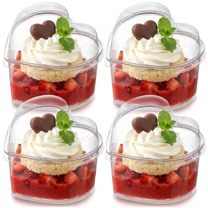 Pucharki na desery, przekąski z pokrywkami 130 ml 4 szt. Pucharki na desery, przekąski z pokrywkami 130 ml 4 szt.