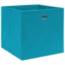Pudełka, 10 szt., błękitne, 32x32x32 cm, tkanina