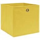 Pudełka, 10 szt., żółte, 32x32x32 cm, tkanina