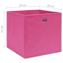 Pudełka z włókniny, 10 szt., 28x28x28 cm, różowe