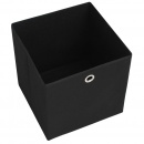 Pudełka z włókniny, 4 szt., 28x28x28 cm, czarne