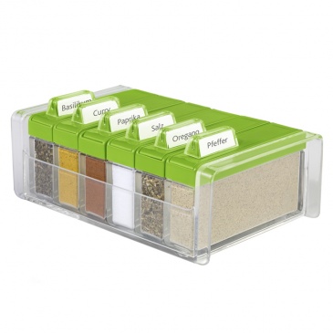 Pudełko na przyprawy + 6 pojemników EMSA Spice Box zielone