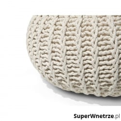 Puf beżowy 50 x 35 cm Spiaggia II BLmeble
