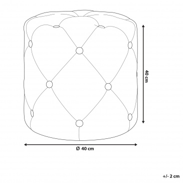 Puf welurowy ø 40 cm różowy COROLLA