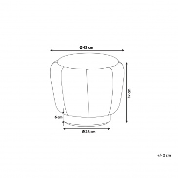 Puf welurowy ø 43 cm zielony IRVING