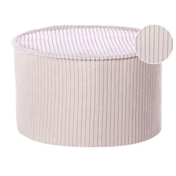 Puf ZIKRIA Welur Jasnobeżowy 40 cm 40 cm 25 cm