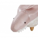 Pufa zwierzak różowo-biała SHARK