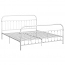 Rama łóżka, biała, metalowa, 180 x 200 cm