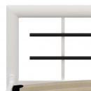 Rama łóżka, biało-czarna, metalowa, 180x200 cm