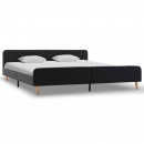 Rama łóżka, ciemnoszara, płótno konopne, 180 x 200 cm