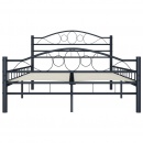 Rama łóżka, czarna, stalowa, 120 x 200 cm