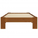 Rama łóżka, jasnobrązowa, lite drewno sosnowe, 90 x 200 cm