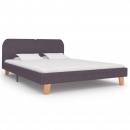 Rama łóżka, kolor taupe, tkanina, 160 x 200 cm