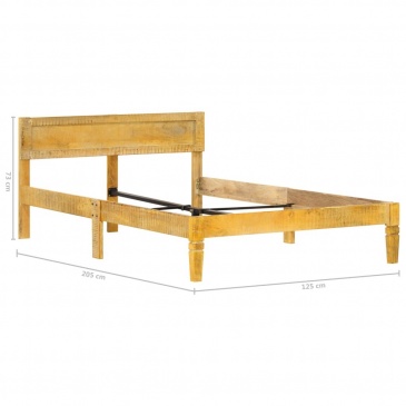 Rama łóżka, lite drewno mango, 120 cm