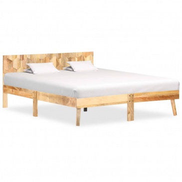 Rama łóżka, lite drewno mango, 140 x 200 cm