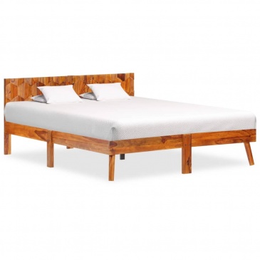 Rama łóżka, lite drewno sheesham, 140 x 200 cm