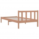 Rama łóżka, miodowy brąz, lite drewno sosnowe, 75x190 cm