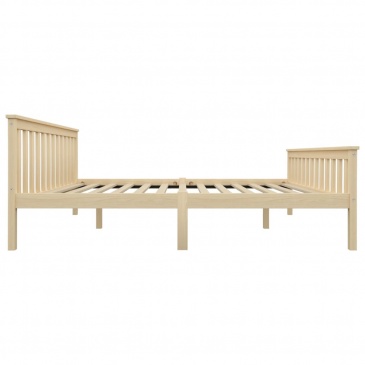 Rama łóżka, naturalna, lite drewno sosnowe, 180 x 200 cm