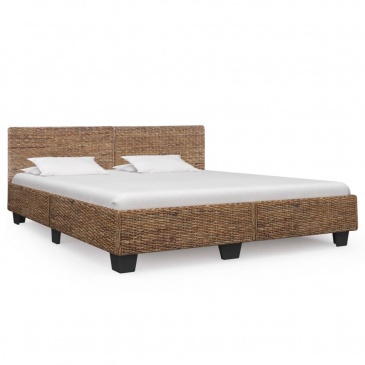 Rama łóżka, naturalny rattan, 180 x 200 cm