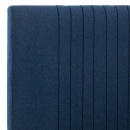 Rama łóżka, niebieska, tapicerowana tkaniną, 100 x 200 cm
