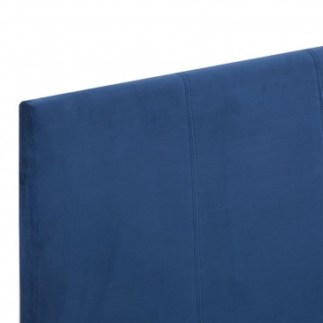 Rama łóżka, niebieska, tapicerowana tkaniną, 180 x 200 cm