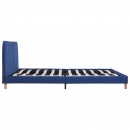 Rama łóżka, niebieska, tkanina, 180 x 200 cm