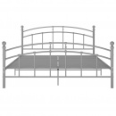 Rama łóżka, szara, metalowa, 200 x 200 cm