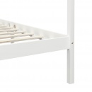 Rama łóżka z baldachimem, biel, lite drewno sosnowe, 90x200 cm
