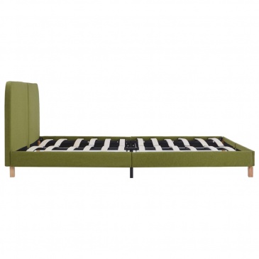 Rama łóżka, zielona, tkanina, 160 x 200 cm