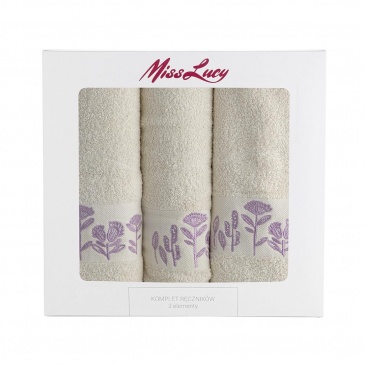 Ręczniki miss lucy 3el meadow krem