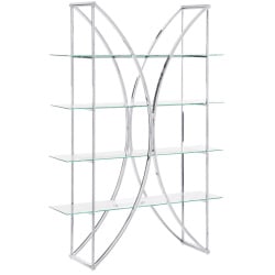 Regał 4 półki hollow metal 175 cm srebrny
