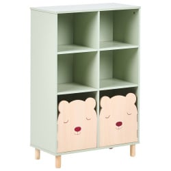 Regał na książki 3 półki NOBBY 90 cm Jasnozielony